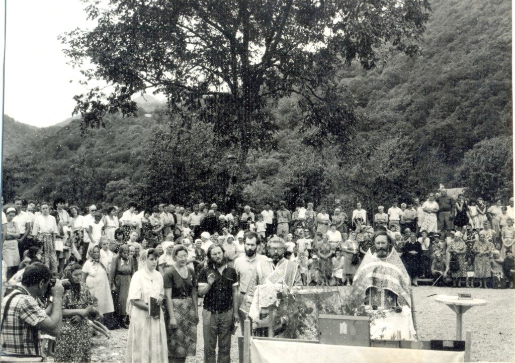 Освящение места под храм 6.08.1991